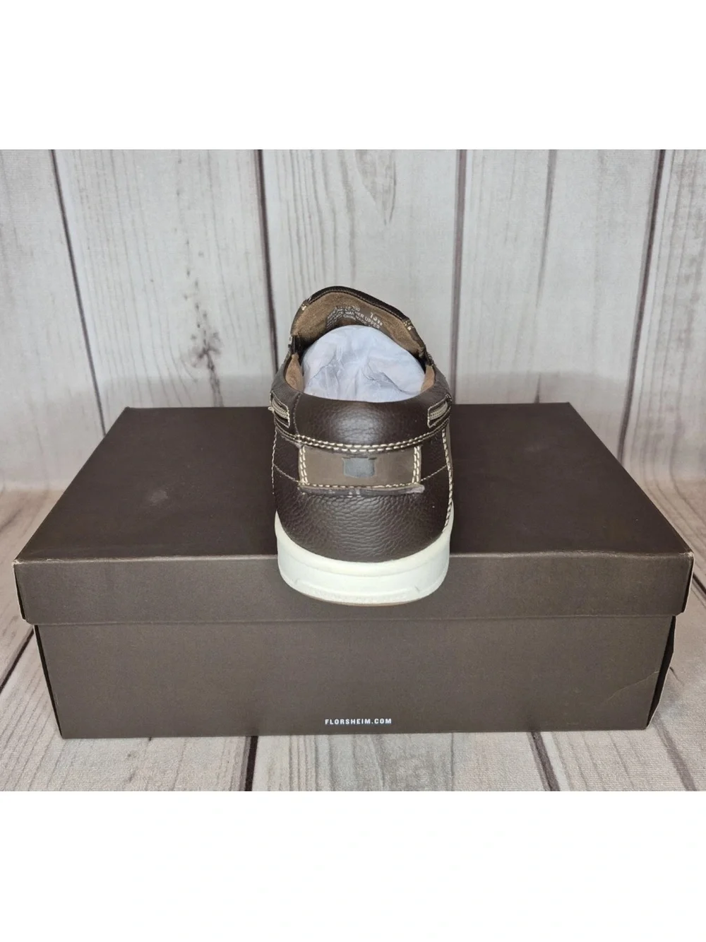 Florsheim Men's Size 13W Lakeside Slip-On Boat Shoe Brown Nubuck 13158